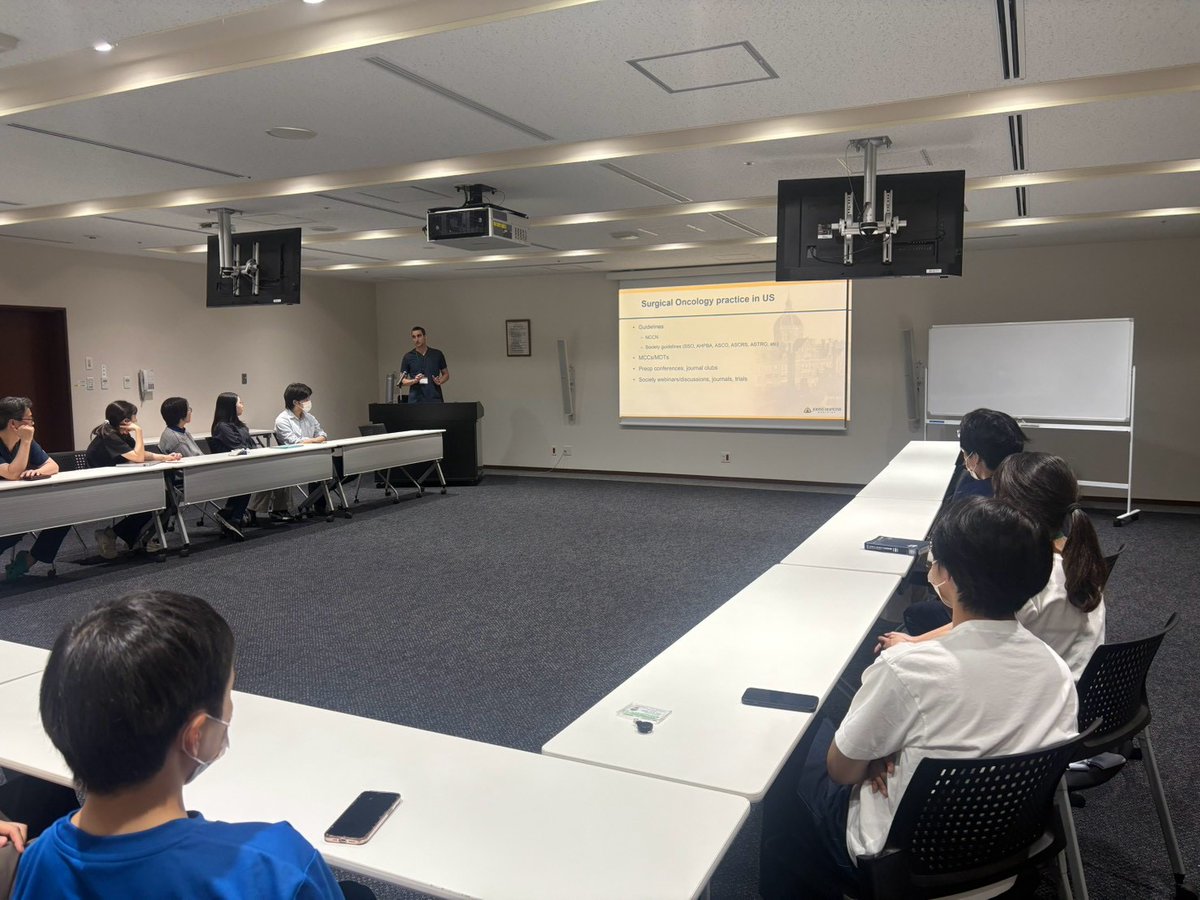 NPO_IHWC's tweet photo. 滞在中には講演会と症例検討会が開催され、多くの医師と医学生にご参加いただき、日米の医療現場や外科研修について活発な意見交換が行われました。互いに多くの学びと刺激を得る、大変有意義な交流の機会となりました。Dr. Mavros先生、ご来訪いただきありがとうございました！

#IUHW #JohnsHopkins https://t.co/7ipyDCJetp