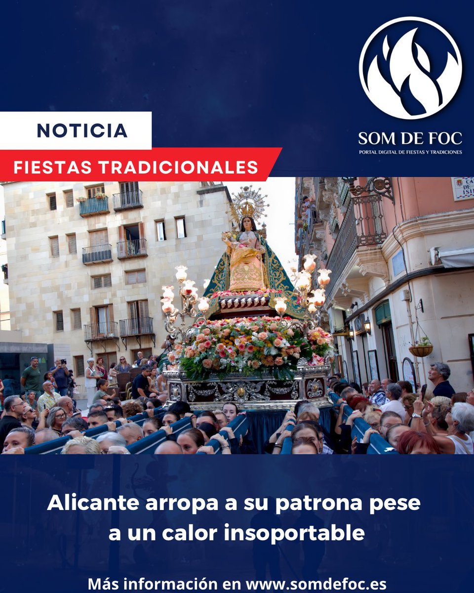 Somdefoc's tweet photo. 🔴 Fiestas y Tradiciones |
- Alicante arropa a su patrona pese a un calor insoportable.
+ INFO de la noticia en https://t.co/gbPH8GzcfY https://t.co/qn57OW75Y8