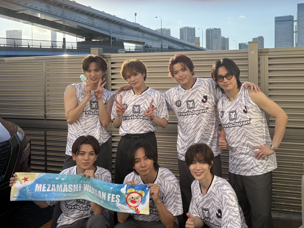 TravisJapan_cr's tweet photo. ⋱𝐓𝐡𝐚𝐧𝐤 𝐲𝐨𝐮⋰

#けるとめる in
#めざましWANGANフェス ⏰
ありがとうございました☀️

♩“Disco Baby” 
♩“On My Road”

@cx_mezamashi @kerutomeru_cx 
 #夏トラジャ #トラジャと夏を更新中 https://t.co/qSWapeZdH8