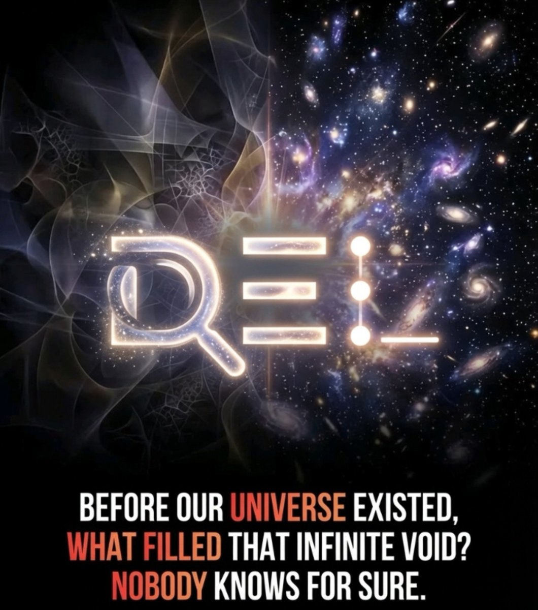 DeathEndLife's tweet photo. Here’s the part that still messes with physicists the most: the Big Bang wasn’t an explosion inside space..

Space and time themselves began there. So asking “What came before?” is really asking about a moment when neither existed,
a question that doesn’t fit how our minds work.
Some researchers suggest another universe came first; others point to a timeless quantum state or dimensions we can’t perceive. Honestly, the answer might simply be something our brains aren’t built to hold.

The most humbling thought is that asking what happened before the universe is like asking what’s north of the North Pole, the question itself assumes there was a “before.” Maybe the universe isn’t the beginning of everything. Maybe it’s just the beginning we’re capable of seeing.
DEL -
#cosmology #BigBang #spacetime #universe #astronomy
