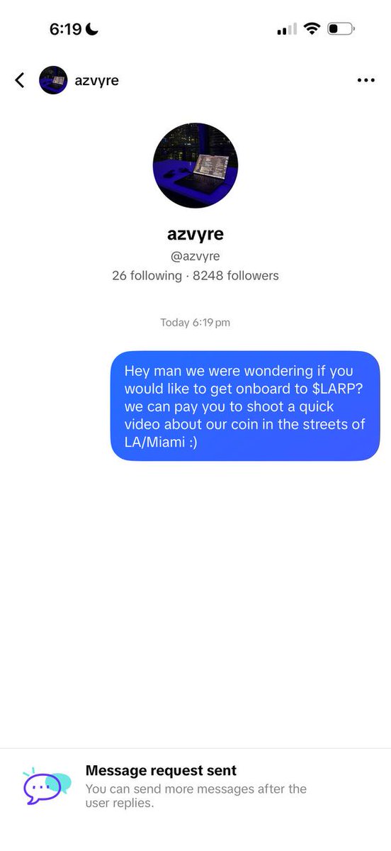 LarpCoinOnPf's tweet photo. We are DMing people that live in LA and Miami to help us shoot some content about solana:Aq2idw7BeJX2WfNek6jGnp1z2s79CpFYZXo2zCF1pump 

Stay Tuned. https://t.co/BN64iXRWsp