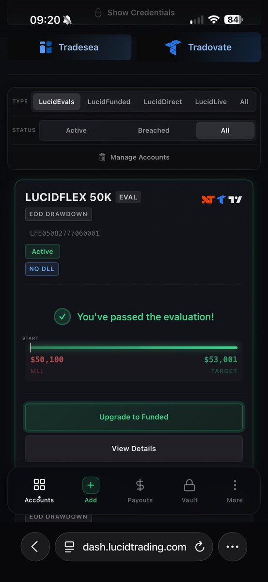 SammyFutures's tweet photo. GM FinX 

Just want to say passed my first ever eval today!! 50k @TradingLucid !! Took me a while but I traded small followed my risk management and traded only VWAP WAVE big shout out to @traderdrysdale the book the course and group are invaluable! $MNQ https://t.co/YlrEnzdXQJ