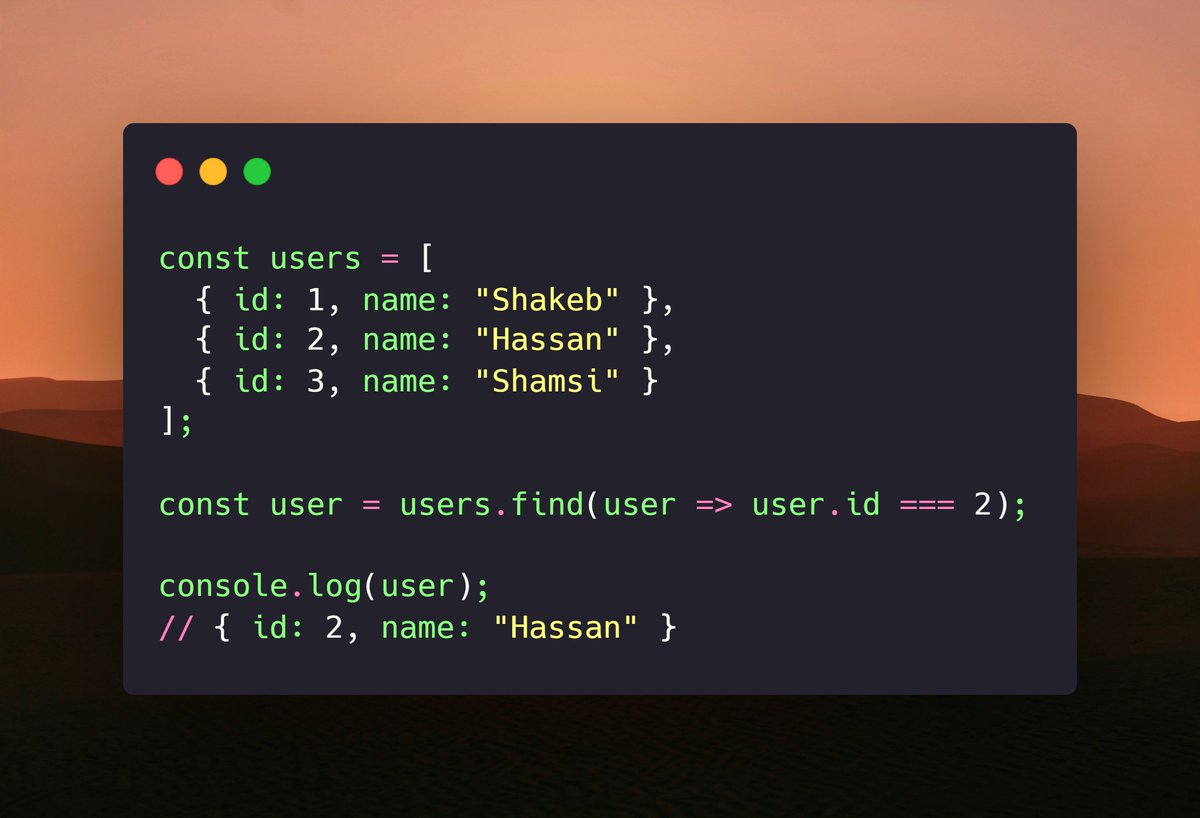stackfrenzy's tweet photo. find() and filter() look similar, but they solve different problems.

✅ find() → First matching item
✅ filter() → All matching items
Knowing when to use each one is more important than memorizing the syntax.

#JavaScript #React https://t.co/ErdxQKedRI