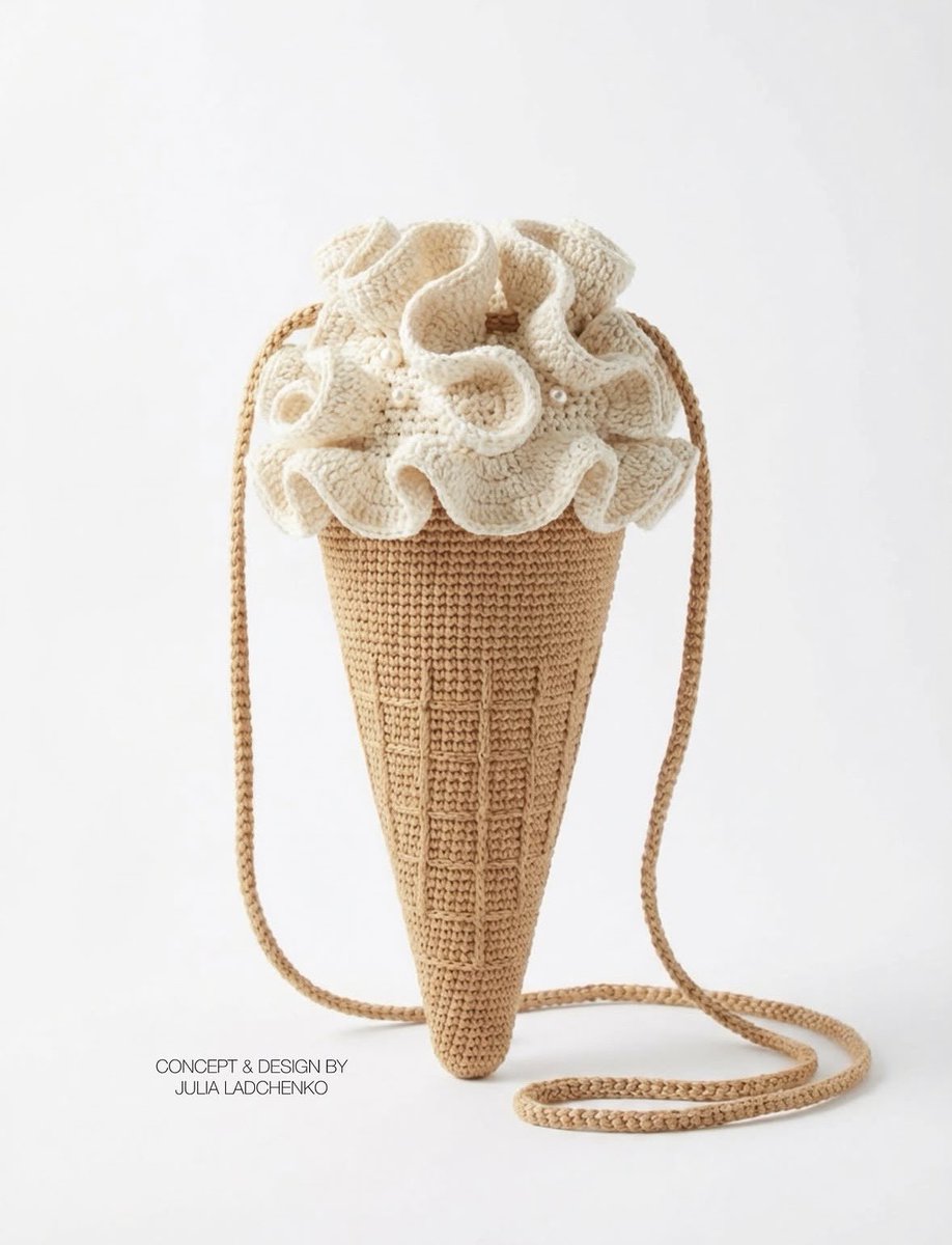 noa_log_'s tweet photo. ソフトクリームのバッグ可愛すぎる🍦🤍 https://t.co/CBYnPYQkAN