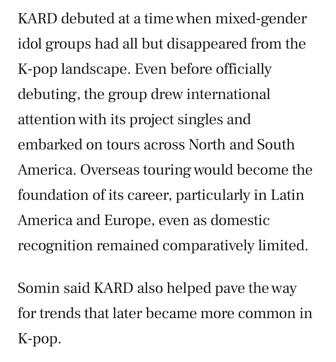 steaItherest's tweet photo. kard paved the way for new co-ed groups, latin sounds in kpop and touring internationally. they'll always have that legacy 🤍 https://t.co/aCA22D32kq