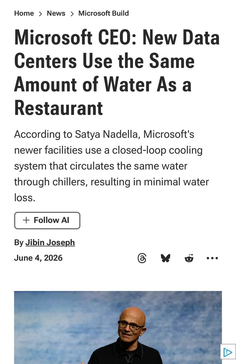 vijayshekhar's tweet photo. This is totally false narrative that has been pushed against ai or data centers. https://t.co/oUAMJzI20T