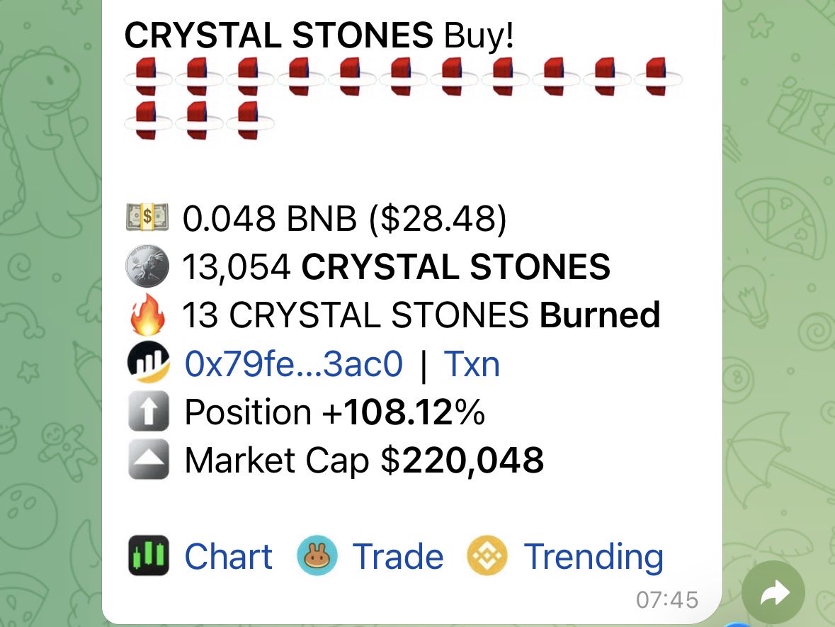 Maviskrypt's tweet photo. 𝐃𝐨 𝐧𝐨𝐭 𝐬𝐥𝐞𝐞𝐩 𝐨𝐧 𝐭𝐡𝐢𝐬!
Smart investors are watching and getting ready to stay positioned with @crystalstones01’s $CRYSTALSTONES.
This is more than your meme culture token driven by mere hype. #CRYSTALSTONES is a solid RWAs coin backed by visible utility. Imagine getting in now with at least $50 at a 500k mcap you’ll already start seeing juicy profits.
You can check with this CA(bnb). Btw this is NFA
0xe252FCb1Aa2E0876E9B5f3eD1e15B9b4d11A0b00