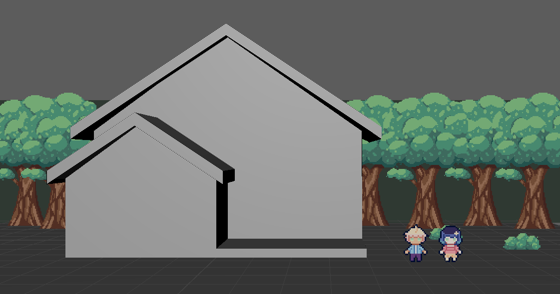 UFOkiyo's tweet photo. Okay.. just this once I'll post an update about the game I'm making!

Today I finalised some assets like a tree and bush (will likely make variants), next on my checklist is researching how to texture 3D models to fit the 2D pixel art &amp; making the animations for the sprites. https://t.co/4p7HDW6lyh