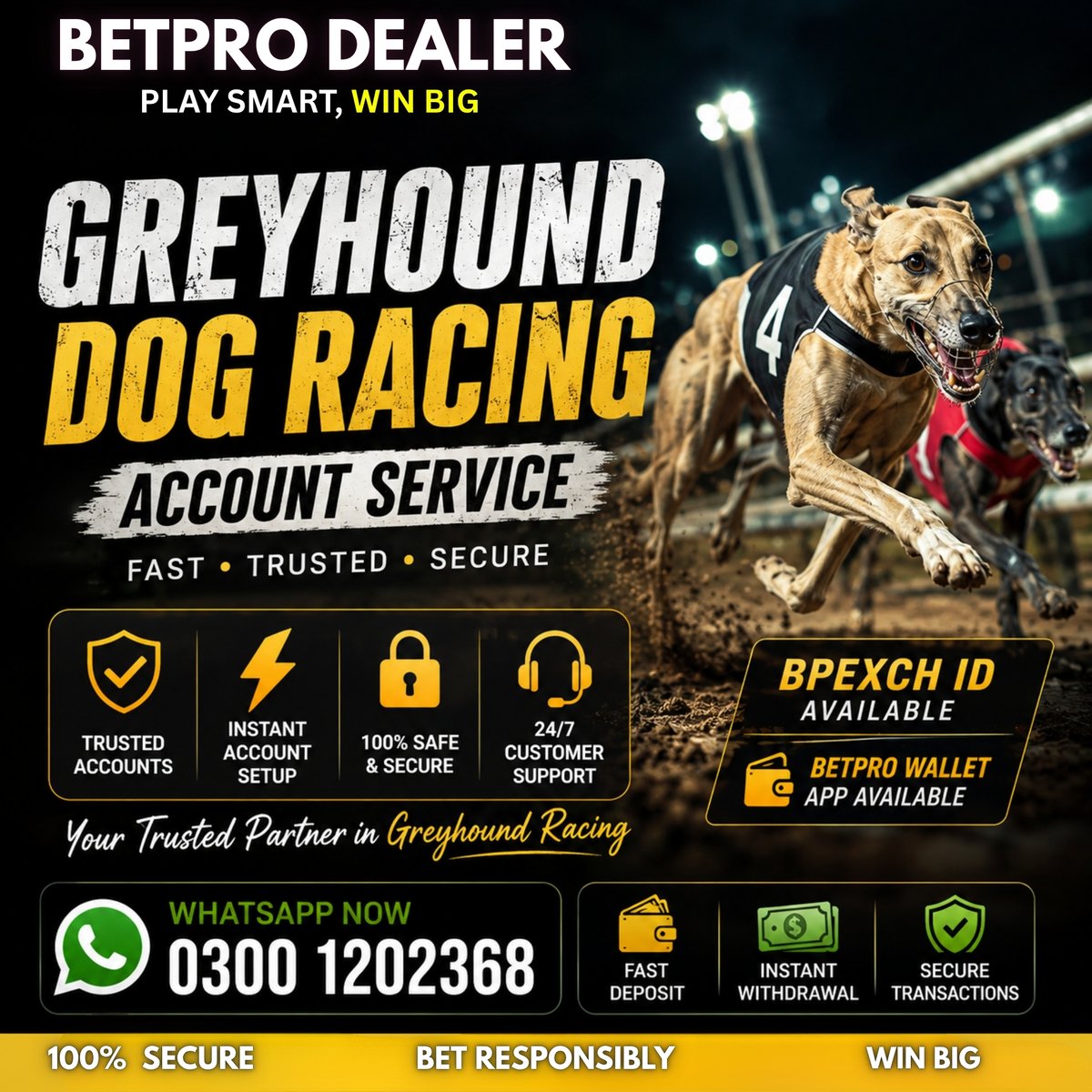 Betprowallets's tweet photo. 📞 WhatsApp for ID: https://t.co/bD6wVtia7c
Looking for a trusted 𝐨𝐧𝐥𝐢𝐧𝐞 Greyhound Dog racing account service
Get verified Betproaccount, fast deposits, quick withdrawals, and 24/7 support.

📲 Download App Now
https://t.co/E1ie3hciuq

#GreyhoundRacing #DogRacing #Greyhound https://t.co/WLkEekfViG