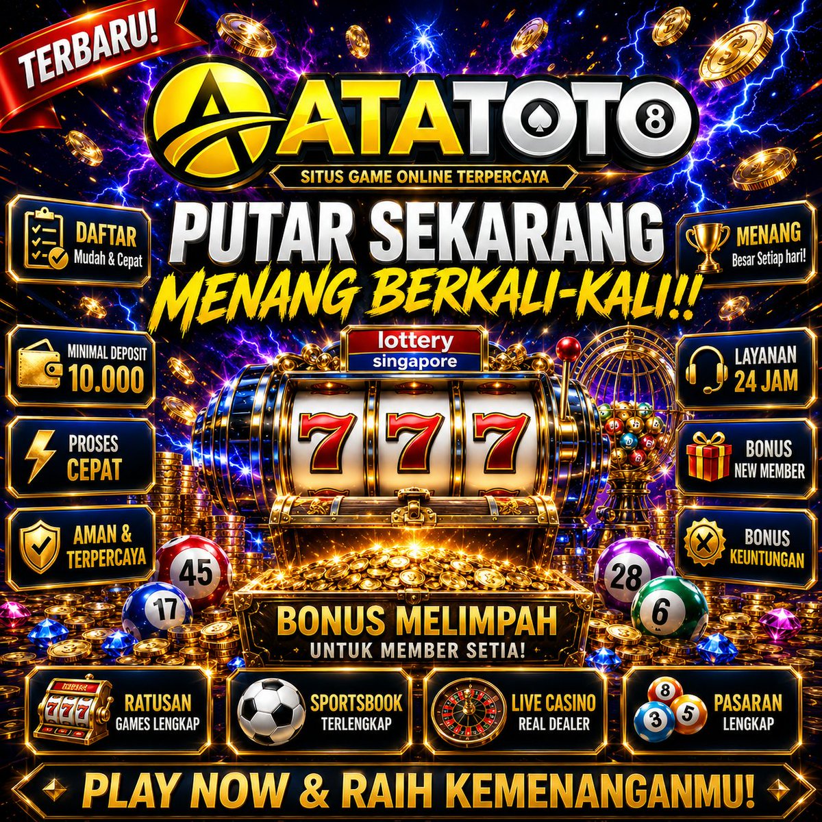 nafepulp's tweet photo. Lagi cari yang rame? Cus mampir ke ATATOTO! Bonus New Member 100% masih nunggu buat diklaim. Gas sekarang! ๐ฅ #ATATOTO https://t.co/wiq37jlRvR