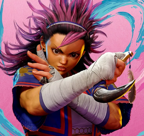 Lepetitlama's tweet photo. @Lezhaj_Kralj @Hideyos33767523 @Sajam @broskiFGC She's the only karambit knife fighter who switches between shy/awkward and hot headed tomboy  how is this less of an identity than Honda being a japanese sumo or Guile from the US army ? https://t.co/WDcZznHM2q