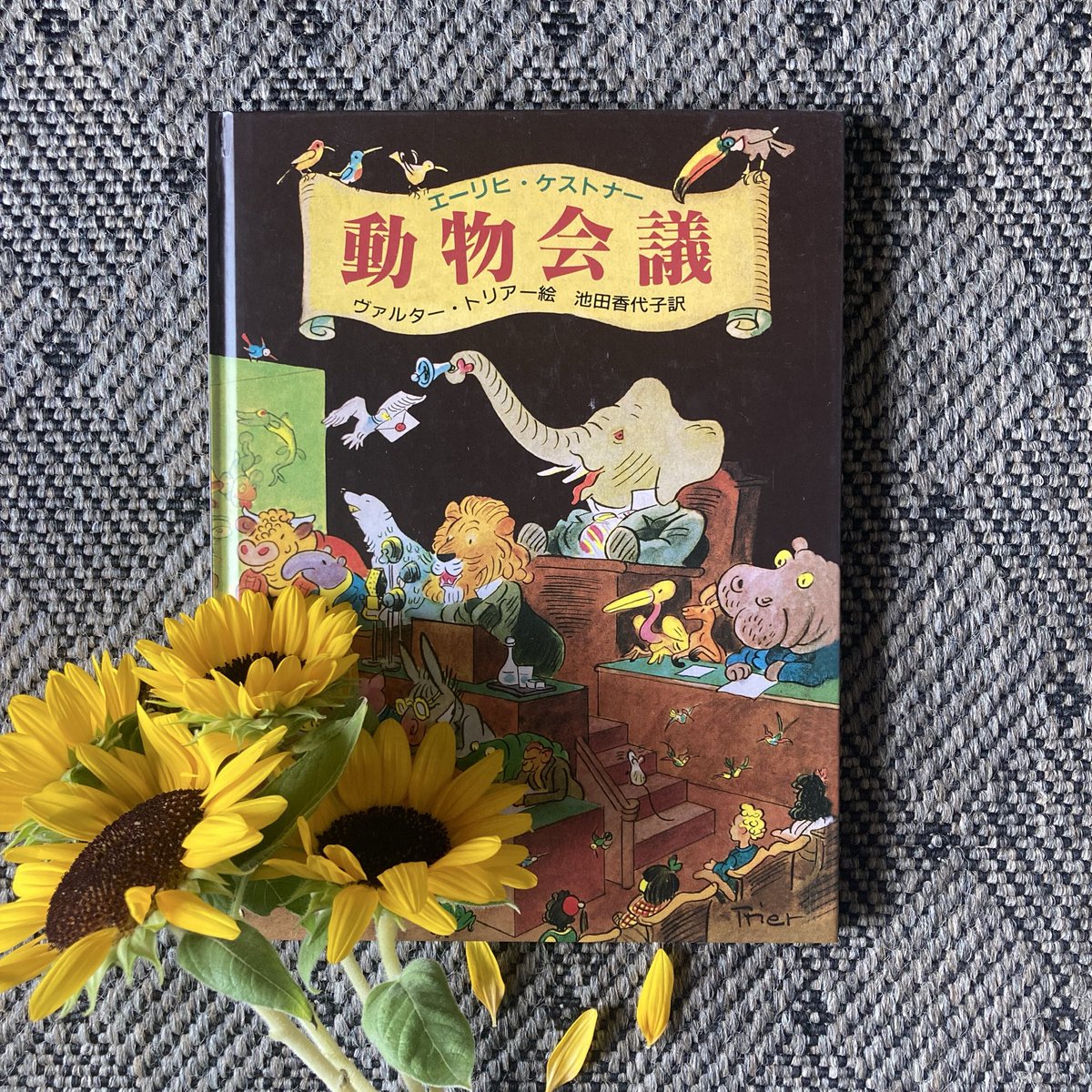 IwanamiJidosho's tweet photo. 広島原爆の日。私たち人間は、戦争をしない、という当たり前のことを実践し続けていかなければなりません。軍縮を、核兵器廃絶を。そのために何ができるのでしょうか。本にその力はあるでしょうか。
私たちはあると信じています。
 
「子どもたちのために！」
『動物会議』
https://t.co/d3W6WuLaBG https://t.co/QKqOSC4K3E