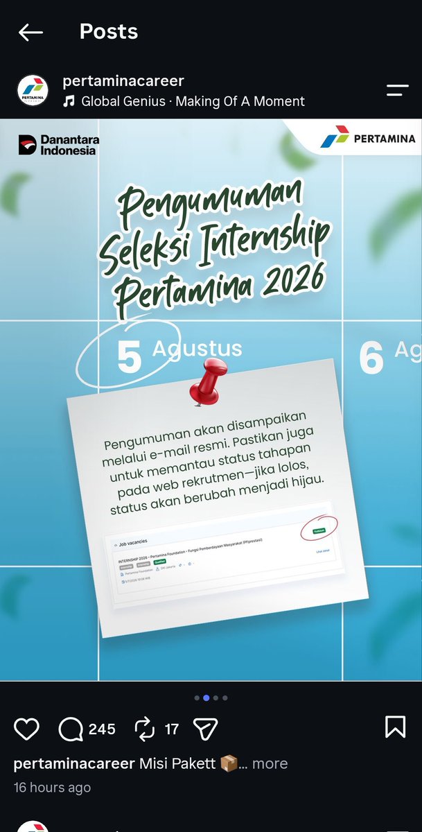 seesawvio's tweet photo. siapa yg internship pertaminanya masih screening ✋️✋️. Katanya yg lolos diumumkan hari ini, dan yg gk lolos jg bakalan dapat email. Ini malah gk ada info https://t.co/FhrXhIWW7z
