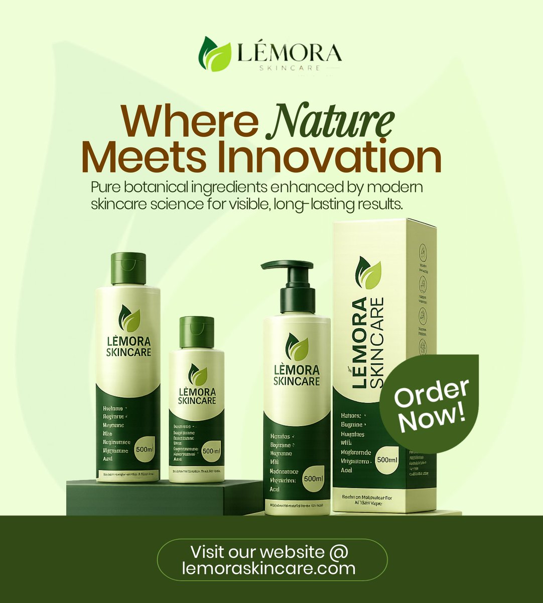 Dan12004Grafix's tweet photo. The brief was to design a premium social media campaign that positions LÉMORA as a trusted luxury skincare brand. With every design communicating freshness, confidence, elegance, and visible skincare results. 
For premium designs DM me 
+2348085885904 https://t.co/BxTZIdD3oi