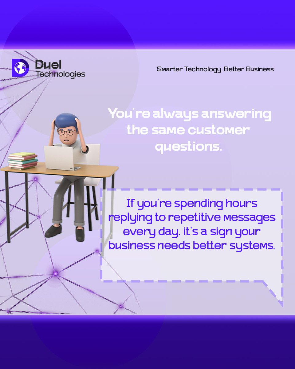 Dueltech_'s tweet photo. If you're always answering the same customer questions, recording everything manually, or your business can't run without you, you've likely outgrown manual processes.

It's time to work smarter, not harder.

#BusinessAutomation #DigitalTransformation

Ps. Continues in comment https://t.co/Bxrng5ff9p
