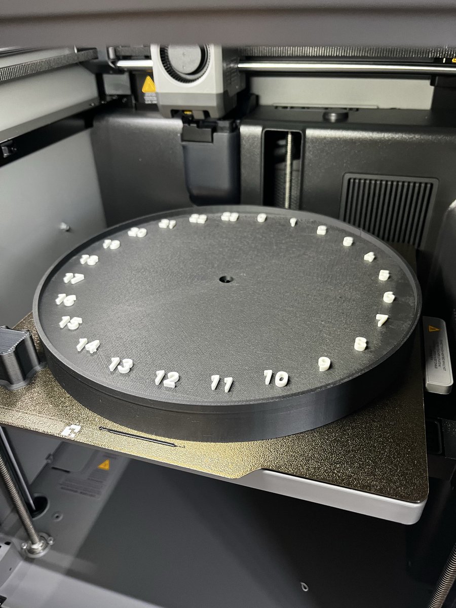 jasperdeboer's tweet photo. ✨It’s here! First prototype of my Etmaal clock is done. 

Kind of cool to see an idea (with a little help of Claude) turn into reality 

Quality is so-so, as expected, the print lines are still visible. That’s why the base of the final product will be made out of a different material. 

Measurements are on point 📐The second hand clock module fits like a glove

If you want to be notified when pre-orders open, check below 👇🏼