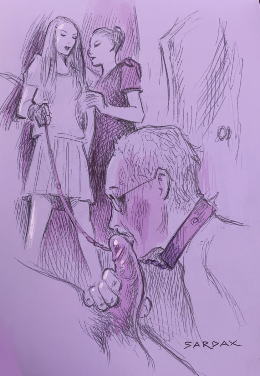 SardaxS's tweet photo. “He hates it , but I love it….and  maybe  that is why he does it …”
(coffee time sketch) https://t.co/VhTPKJ0elV