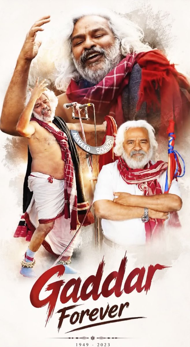 KondalAnumula's tweet photo. “బండెనక బండి కట్టి… పదహారు బండ్లు కట్టి…”

A song that became the heartbeat of people’s movements.

On the death anniversary of Gaddar anna , remembering the poet, the balladeer, and the people’s voice whose songs inspired generations to question, dream, and stand up for justice.

Though the voice has fallen silent, the spirit lives on in every note he left behind.

Heartfelt tributes to Gaddar Anna.
#gaddarnna