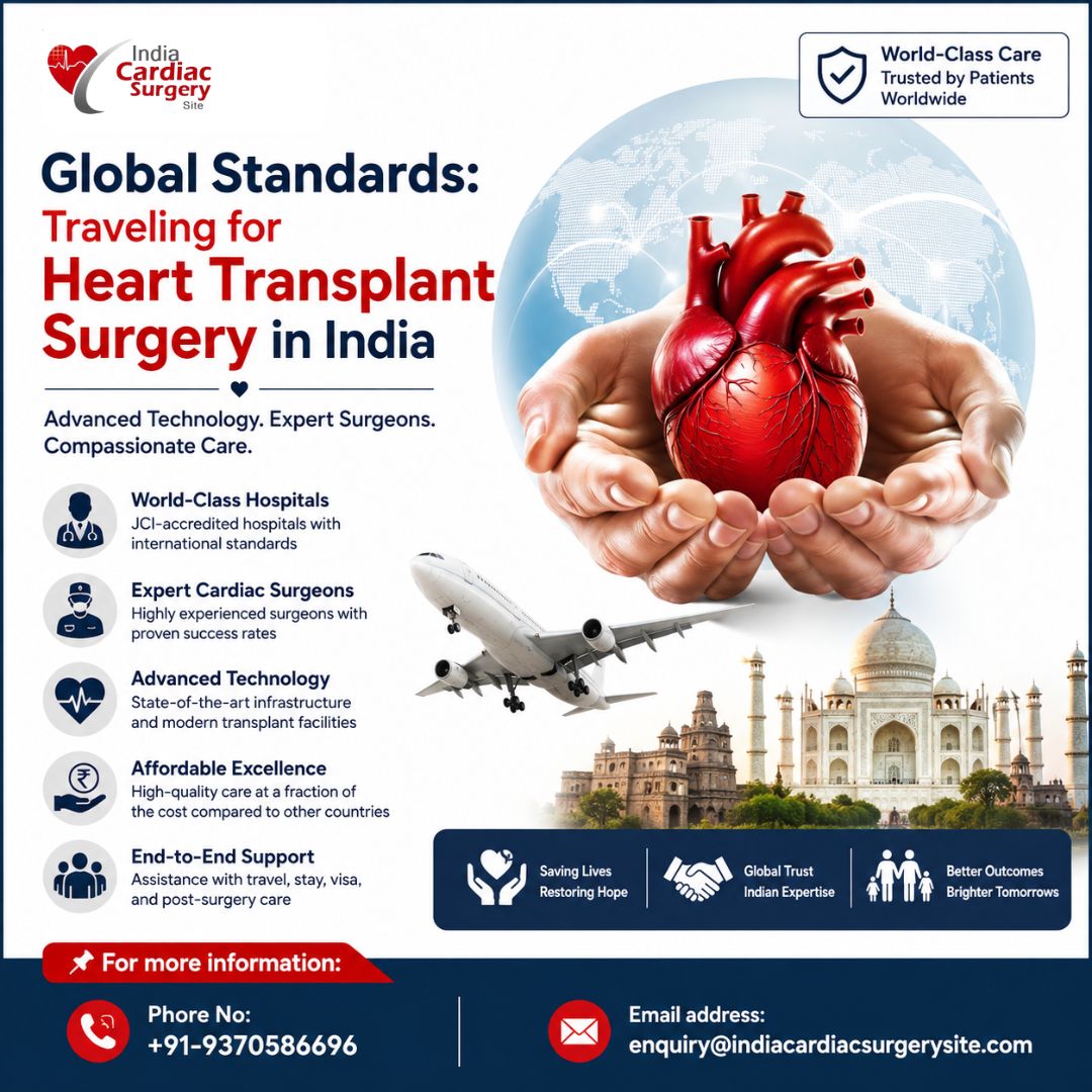 IndianCardiac's tweet photo. Global Standards: Traveling for Heart Transplant Surgery in India

#HeartTransplantSurgeryIndia #HeartTransplantCost #AffordableHeartTransplantIndia #BestHeartTransplantSurgeon #TopHeartTransplantHospitalIndia

🔗Read More Here: https://t.co/hTRe4afkda https://t.co/IwSEHe6erf