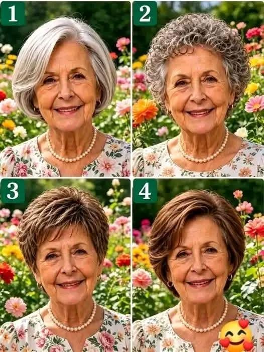NatalyaOba's tweet photo. My grandmother is turning 80! Which hairstyle makes her look her best? 1, 2, 3 or 4? https://t.co/oE9wROCyzC