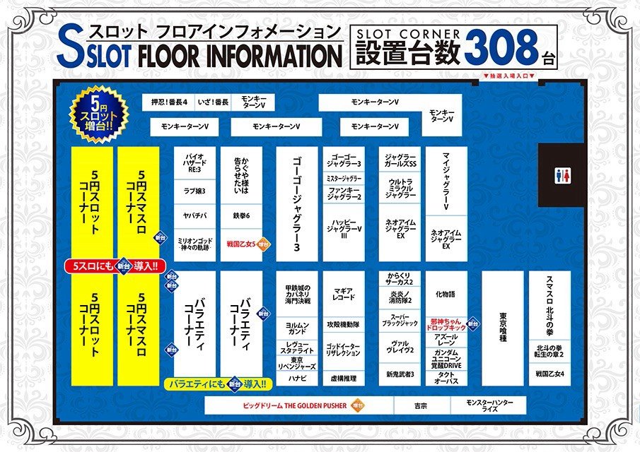 illya_slo's tweet photo. 8/7 ジアスセンター南

🗓️7の付く日/時差OPEN(09:07)
👉スロパチ来店取材🟧

外さない月イチスロパチ🔥
先月に続いて7の日×来店取材🟧

スロパチ毎回全体プラスで安定感ﾖｼｯ👈
🟧初の前回は抽選130人
🎰全体平均+262枚🌈
🅿️1BOX+2.0🌀

PS二刀流でこの人数_φ(･_･
穴場感もありまーす🤤

〜〜〜〜〜〜〜〜〜〜〜〜〜〜〜〜〜〜〜
🗓️7/17 抽選130人
🎰全体平均+262枚🌈
・6台並び⇒モンキー/Lカバネリ(全)
・4台並び⇒バイオRE3(全)
・3台並び⇒北斗/かぐや/化物語/東京喰種/攻殻機動隊/炎炎2-からくり2
🅿️1BOX+2.0🌀
・エヴァ17~ゴジエヴァ2ゴールド

🗓️6/1 抽選110人
🎰全体平均+251枚🌈
・12台並び⇒東京喰種(全)-ライズ
・7台並び⇒モンキー
・6台並び⇒北斗/Lカバネリ(全)

🗓️4/11 抽選193人
🎰全体平均+325枚🌈
・6台並び⇒マイ/モンキー/ゴージャグ/マギレコ-Lカバネリ(全)/ミスター(全)-ファンキー(全)-ハッピー

🗓️3/21 抽選171人
🎰全体平均+414枚🌈
・14台並び⇒東京喰種(全)-転生(全)
・7台並び⇒北斗/東リベ/吉宗(全)-炎炎2(全)
・6台並び⇒かぐや/ゴージャグ/ラブ嬢3(全)-SBJ(全)
・5台並び⇒ななつま-マジハロBT-麻雀覚醒-アズレン-いざ番長
〜〜〜〜〜〜〜〜〜〜〜〜〜〜〜〜〜〜〜

狙い目🔍
🎰スロット
・Pick10%~
・6台並び
・3台並び複数
🅿️パチンコ
・1BOX

先月に引き続き今月もスロパチ🟧
🎰前回結果と他取材指標に狙い🎯

まずは3台&6台並び意識して立ち回り🍡
初回の前回は仕掛けスマスロ寄せ_φ(･_･
明日もまずは主要スマスロから攻め🙆🏻⭕️

スロパチ並び常連の東京喰種は最優先💨
🈁全駆使したロング並びも視野に👀

次に頻度◎モンキー/Lカバネリ/転生🍡
他少数台は全や機種跨ぎ視野に👌

月イチスロパチ単位で見るとLカバ全が連続⛩️
増台以降かなり扱い良いですﾖｼｯ👈
良番引いたら🈁から攻めるのが無難そう🙂‍↕️

🤡シリーズオススメ&ローテ期間🔄
📝ローテ4機種(8/3~8/9)
・ネオアイム/ウルミラ/ガールズ/マイ

直近結果はスマスロ寄せが目立つ👀
前回もローテ被ってましたがジャグに並びはなし_φ(･_･
ローテの4機種中心に単品を意識って感じで👌

明日はパチも攻められる🅿️
🈁1BOX意識🌀
最前線エヴァシリーズからチェック💨