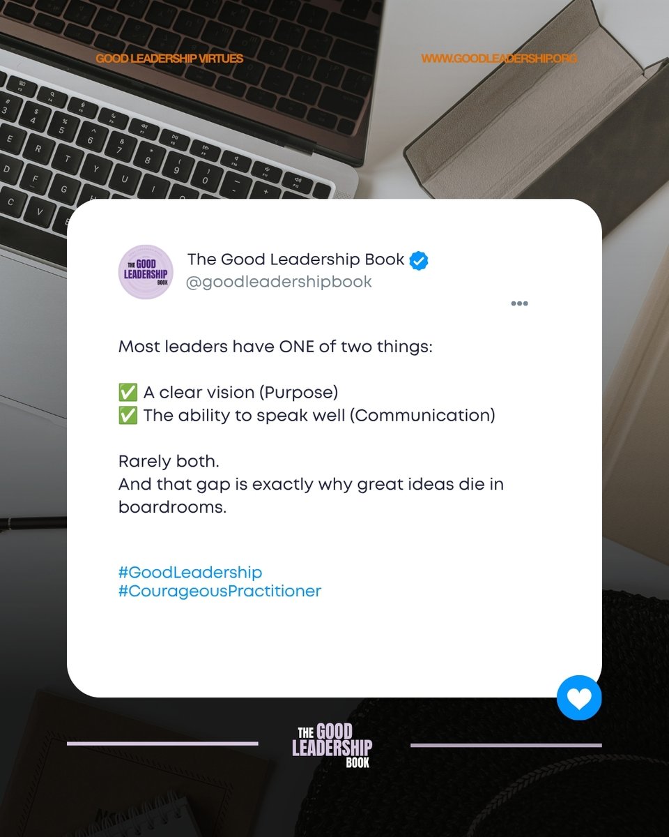 GoodLeadershipB's tweet photo. Good Leaders aren't just visionaries. They aren't just great talkers. They're both. And that rare combo is what separates leaders who move rooms from leaders who lose them.

Swipe through to see which "shadow" might be quietly holding your leadership back. https://t.co/R7wlTsJpvS