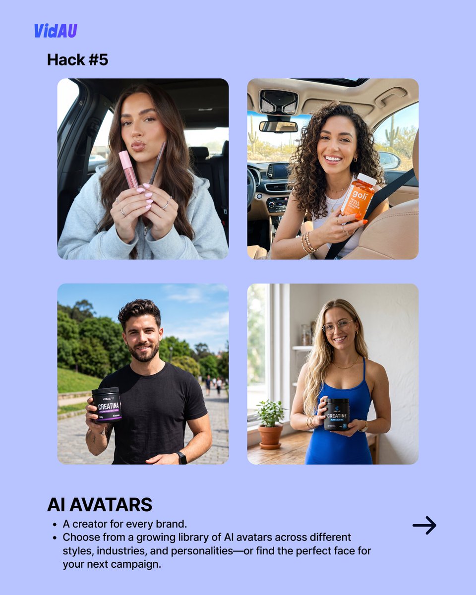 VidAU_AI's tweet photo. these are the VidAU hacks that help you create faster without sacrificing quality. Swipe through and save this playbook for your next campaign.
Which hack are you trying first? π
#VidAU #AIContent #AICreator #CreativeWorkflow #AIVideo https://t.co/y3bq6zsRv3