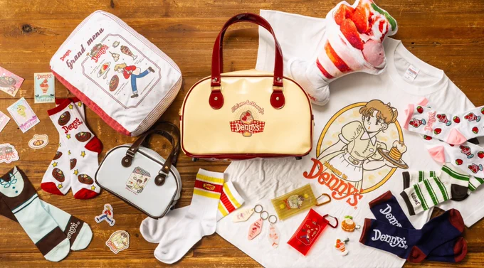 Denny's デニーズ ドキドキくじ B賞 ミニエナメルバッグ カスタード