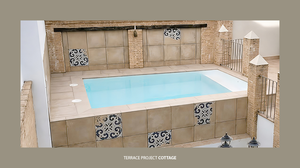 NatucerOnda's tweet photo. La serie Cottage Dune transforma esta piscina elevada en Casa Rural Andalucía en Aracena.

Un porcelánico extrusionado antideslizante, ideal para la playa y la coronación de la piscina gracias a sus piezas especiales y variedad de formatos.

Material: @banyarte. https://t.co/9UFKv0ypG1