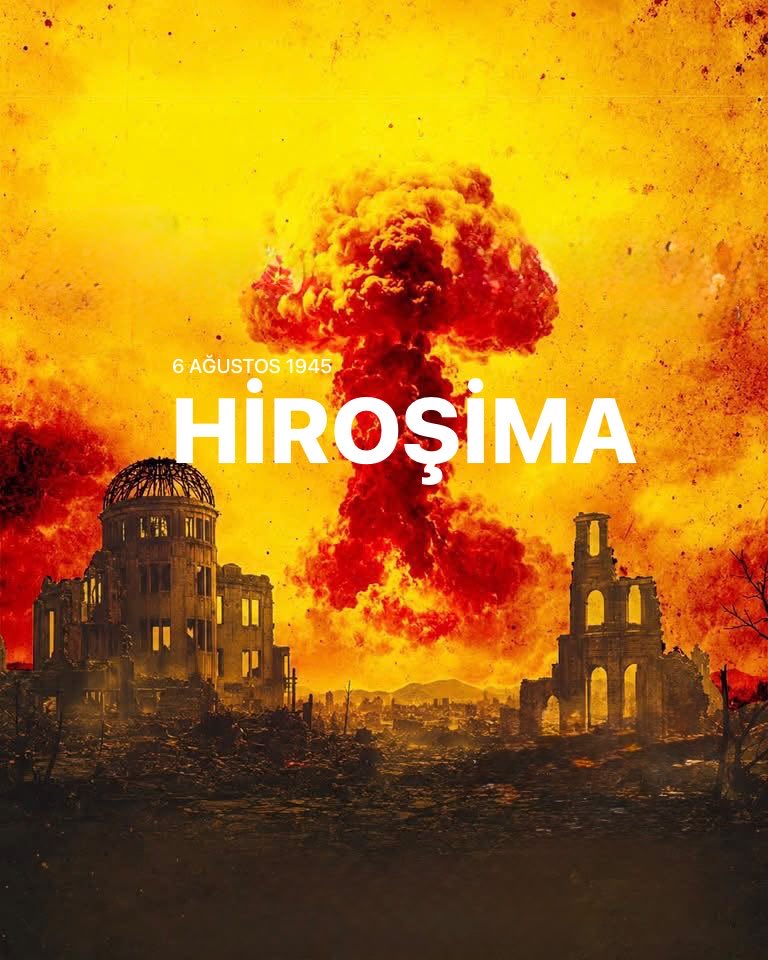 Ktepe_HurGenclk's tweet photo. 6 Ağustos 1945'de büyük şeytan ABD’nin Japonya’nın Hiroşima kentine Atom bombası atıp, 140.000 masum sivili katlettikleri gündür. 
Hür Gençlik Kızıltepe olarak; büyük şeytan ABD’yi birkez daha lanetliyoruz. https://t.co/FLuiE0YJC7