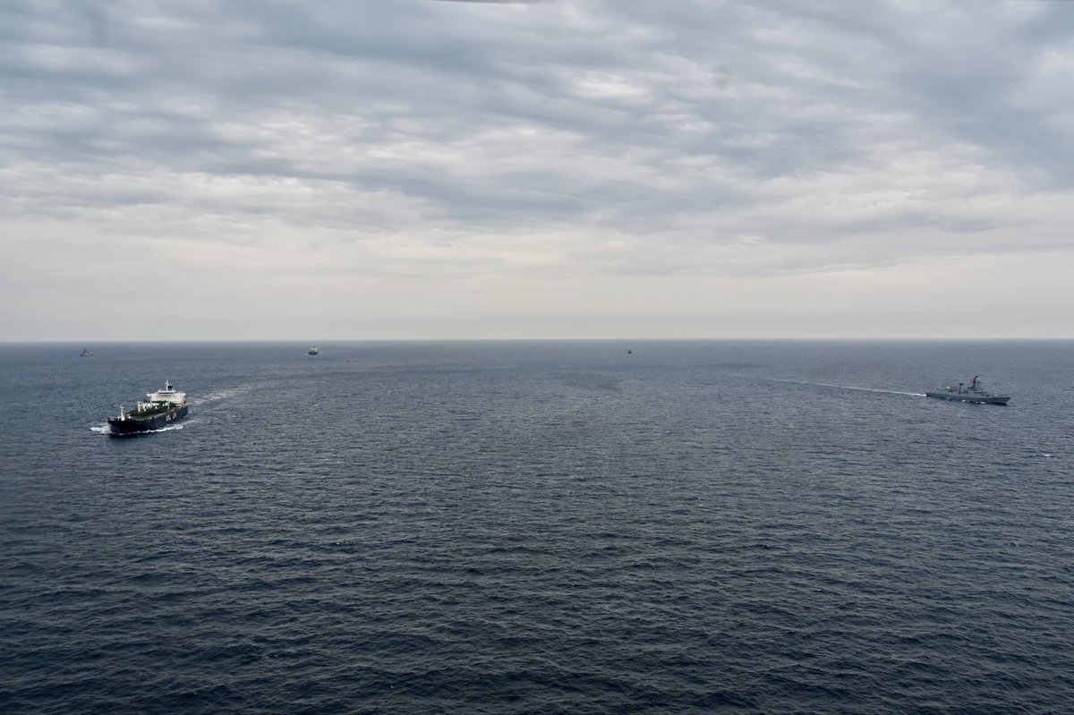 airnewsalerts's tweet photo. #IndianNavy units #INSImphal #INSTrishul #INSAditya remain on watch to counter all #MaritimeSecurity threats, safeguarding #Seafarers, securing transit of vital cargo, and protecting India’s maritime interests.
#GulfOfAden #BabelMandeb #StraitOfHormuz #SafeSeas #MerchantNavy https://t.co/jxENdxmoCW
