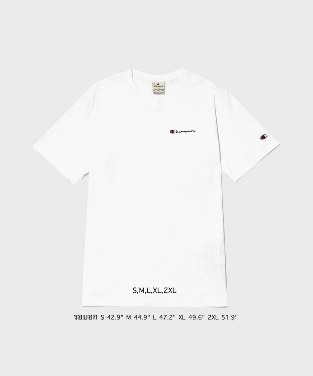suffsun's tweet photo. เสื้อยืด champion small logo ลดเจ็ดสิบกว่าเปอร์ ยังสั่งได้นะคะ 390 free ems (มีสีไซส์ตามรูป)  🎱🎲 ⊹ https://t.co/6DiUV8XiVN