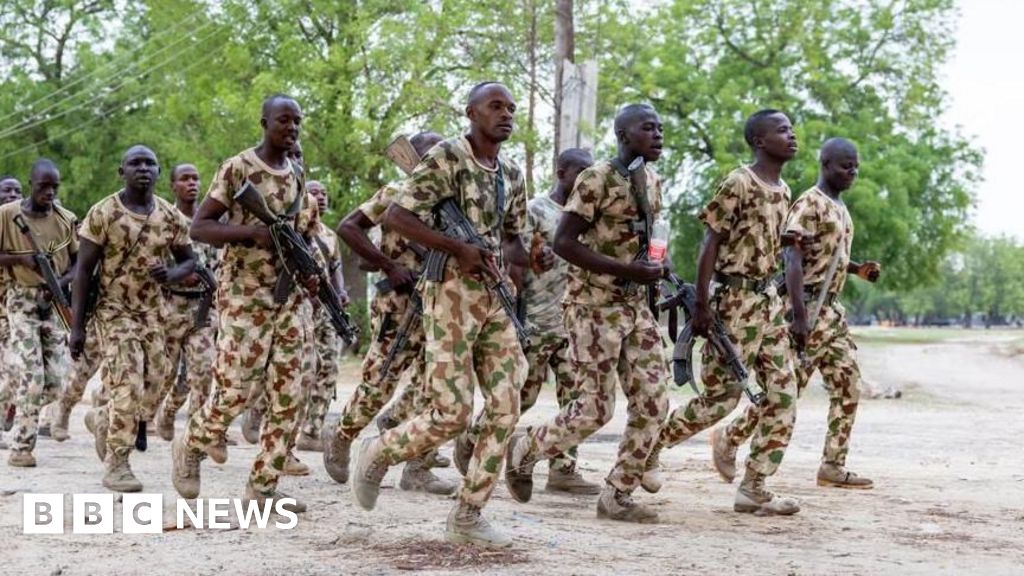 BBCAfrica's tweet photo. Nigerian soldiers are to get a pay increase of up to 80% - their second salary increase in a month - for what President Bola Tinubu says is the government's "deep appreciation" of those battling the nation's enormous security threats. https://t.co/7CqzKb8tR4 https://t.co/DoBgEFmGX8