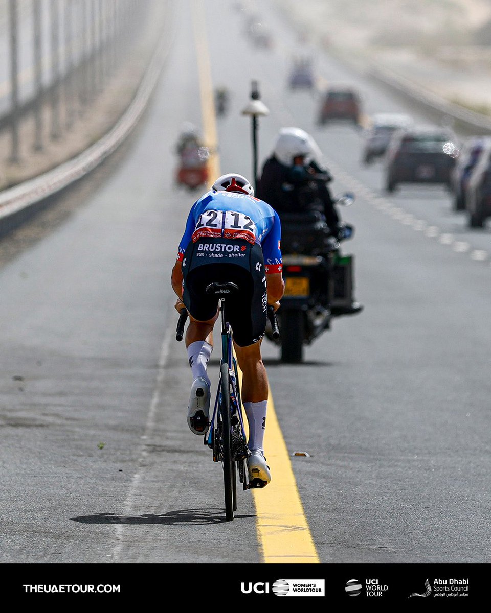 uae_tour's tweet photo. The UAE Tour began in the desert 🏜️⚡
 
From wide-open roads to the sprint finish at Liwa Castle, Stage 1 set the pace for the week ahead.
 
Swipe through the moodboard from the opening stage 👉
 
#UAETour #UAETour2026 https://t.co/0r4FwjruCG
