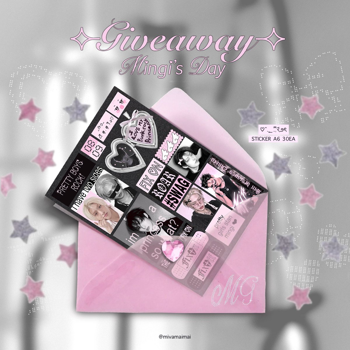 mivamaimai's tweet photo. ✧🎀꒰ Giveaway Mingi's Day ꒱🗯♡

𓏔 Pls rt 𓈒♥︎!! 
#ClubRushMingi ⛓️🎀
stickers A6 30ea

♡ Date : 9 Aug 2026
♡ Location : @MeetupMingle 
♡ Time : TBA

#Atinyนักแจก #MiVagiveaway https://t.co/9WccBXT4Gr