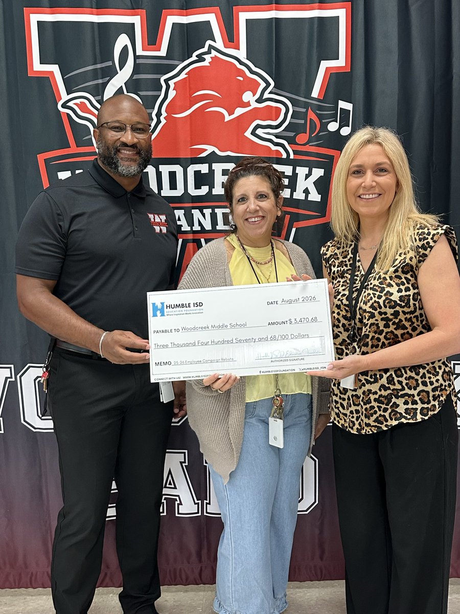 HumbleISD_WMS's tweet photo. Thank you @HumbleISD_FDN for stopping by our campus and speaking to us about all the amazing things this foundation does. We appreciate you!
#BeEliteWMS https://t.co/be4PJQTAbX