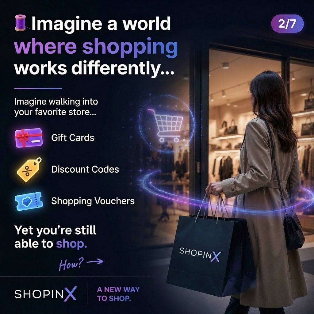 ShopinxSPX's tweet photo. #ShopinX #ShoppingReimagined #FutureOfCommerce #Web3 #Crypto #Blockchain #BNBChain #CryptoShopping #GiftCards #DigitalCommerce #RetailInnovation #ShopSmart #PayDifferent #Fintech #TokenUtility #CryptoCommunity #Web3Community #Innovation #Ecommerce #FutureIsNow https://t.co/JMdbaJrpG1