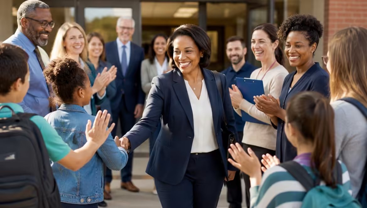 edCircuit's tweet photo. Welcoming a New Principal Begins With Trust

From teachers and support staff to students, parents, and district leaders, every member of the school community has a role in helping new principals feel welcomed and positioned for long-term success.

https://t.co/FEqoWZ1xZN https://t.co/eELvDk9lgb