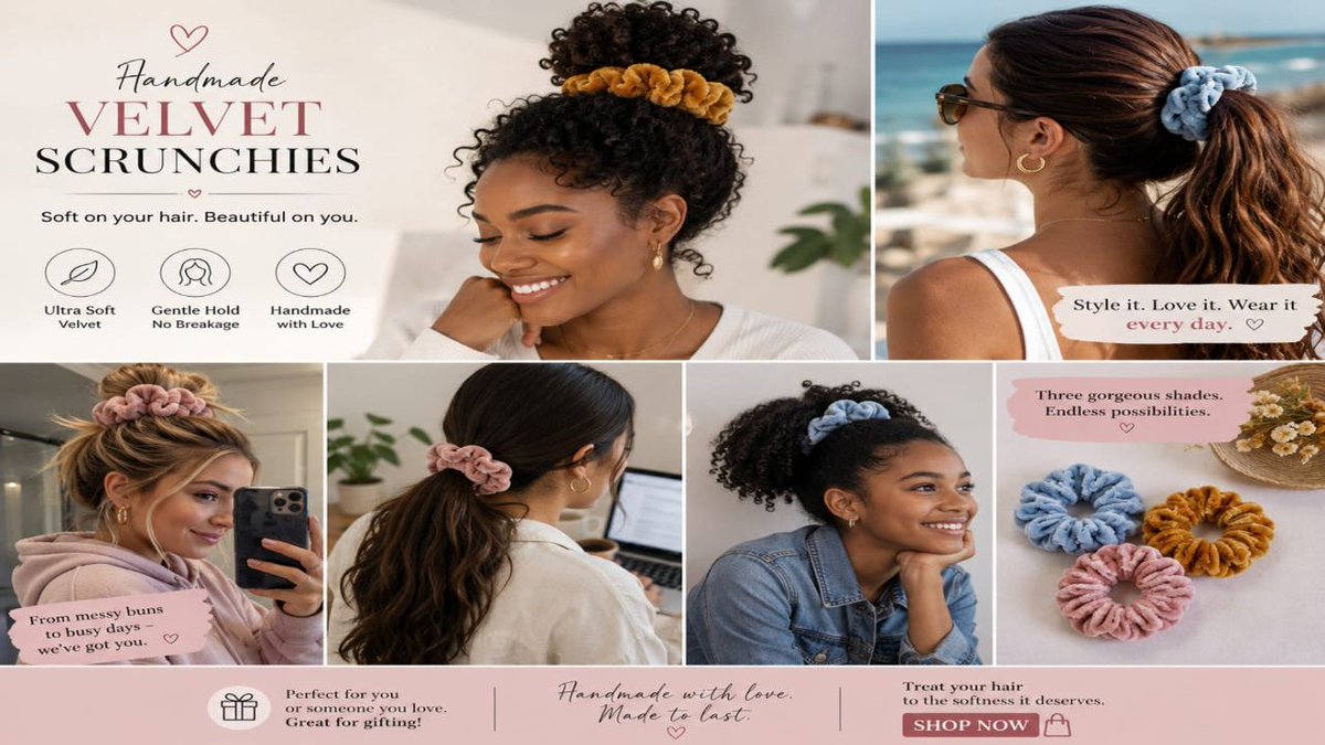 mytarooka's tweet photo. Set of 3 soft, stylish scrunchies — beautiful, great grip, and perfect for everyday looks. A thoughtful gift for just $18. 🎁✨ #Scrunchies #HairAccessories
https://t.co/PPLEhETIeU https://t.co/7fvhLit2LI