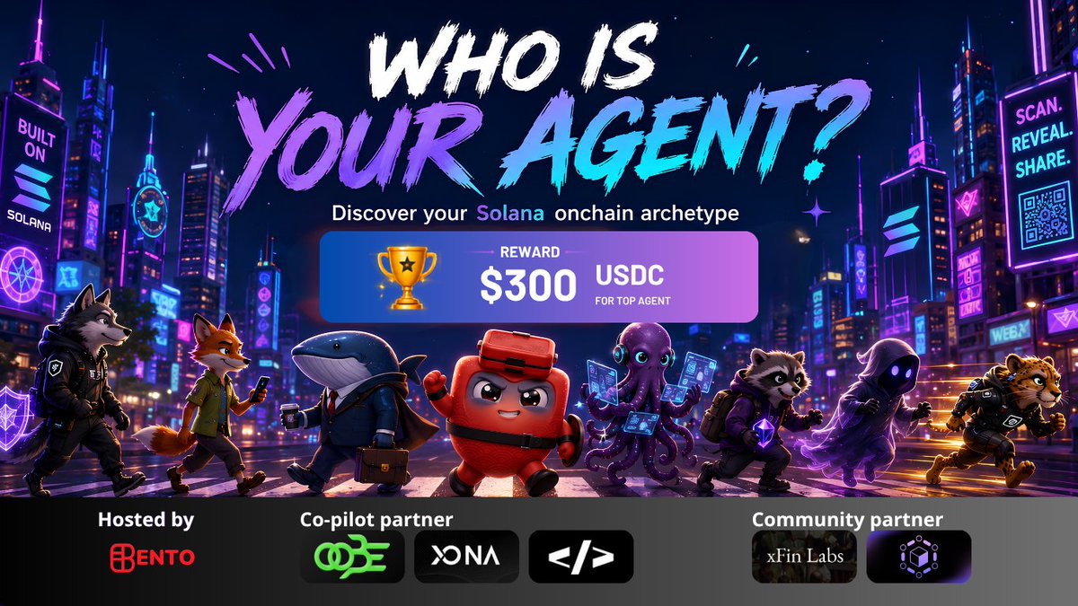 bento_guard's tweet photo. WHO IS YOUR AGENT? 👀

Wolf 🐺 Whale 🐋 Fox 🦊 Raccoon 🦝… or Ghost 👻?

We're turning your agent's onchain behavior into its own archetype.

Scan → reveal your archetype → rep your community.

$300+ rewards. 6 tracks. 18 winners. 🍱
Aug 6 → 15.

🧵👇 https://t.co/9FFTMC5DOY