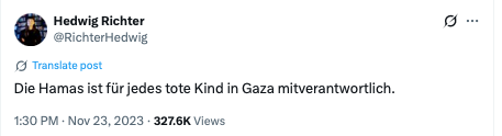 torte81's tweet photo. Miriam Vollmer ist leider keine Ausnahme. 
Dieselbe Rechtfertigung des Vernichtungskriegs ist, wenn auch oft etwas vorsichtiger ausgedrückt, unter dt. Intellektuellen normalisiert. 

Hier Hedwig Richter, Professorin für Neuere und Neueste Geschichte @unibw_m https://t.co/8eQJNwwkOw