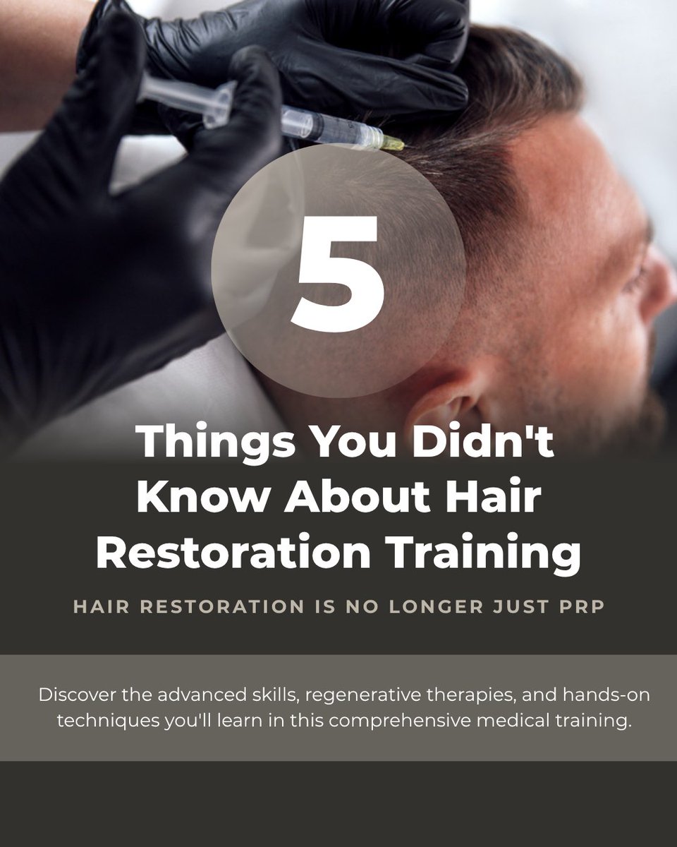 EmpireMedical's tweet photo. 💡 Things You Didn't Know About Hair Restoration Training

Hair restoration is no longer just about PRP. Today's patients expect comprehensive, personalized treatment plans—and that's exactly what you'll learn with Empire Medical Training.

>> https://t.co/PWOfhjiDgh https://t.co/cGruWC38lM