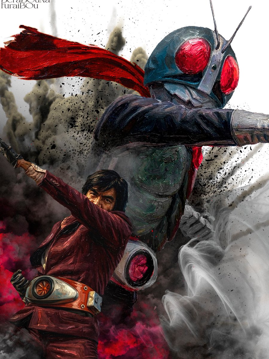 obakelope0530's tweet photo. 日本には永遠のヒーローがいる

#ウルトラマン60周年
#仮面ライダー55周年 https://t.co/R3ZnKqRaLv
