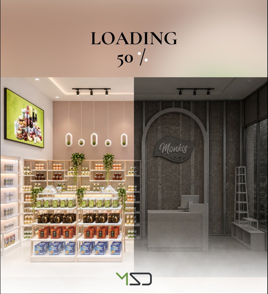 DesignMindscape's tweet photo. Clean display shelves, a softly curved counter backdrop, and balanced lighting come together to create a retail space that feels organised, welcoming and distinctly Monkis.

#MindscapeDesign #Monkis #RetailDesign #ShelfDesign #CounterDesign #CommercialInteriors https://t.co/FyN58ad3jq