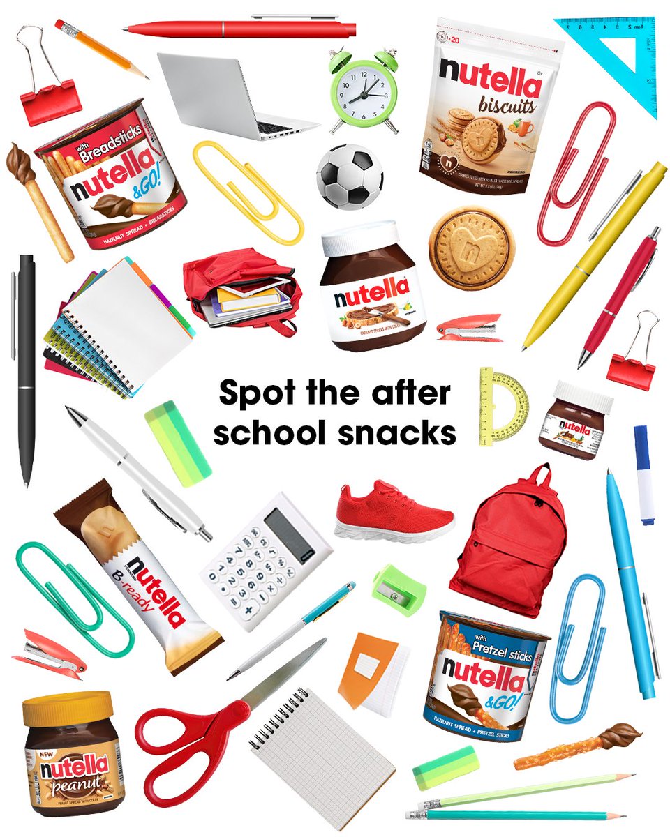 NutellaUSA's tweet photo. Pop quiz: how many Nutella after-school snacks can you spot? 👀✏️📕 https://t.co/5aNca2589t