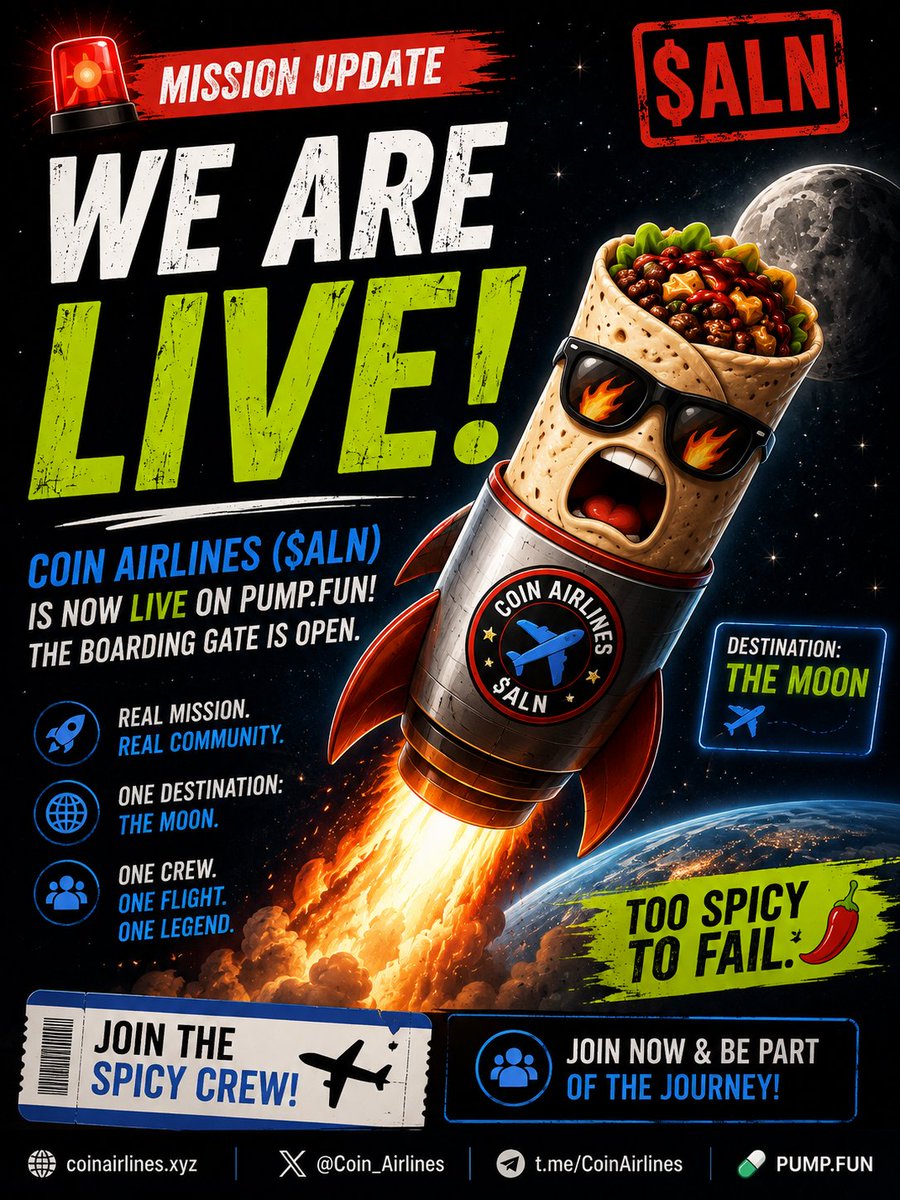 margha2020's tweet photo. 🚨 MISSION UPDATE

Spicy Burrito Torpedo ($SBT) is now LIVE! 🌯🚀

The wait is over.
The engines are running.
The mission has officially begun.
Join the Spicy Crew and be part of the story from day one.
🌕 Destination: The Moon.

🌶️ TOO SPICY TO FAIL. https://t.co/9Hy9tADRaS