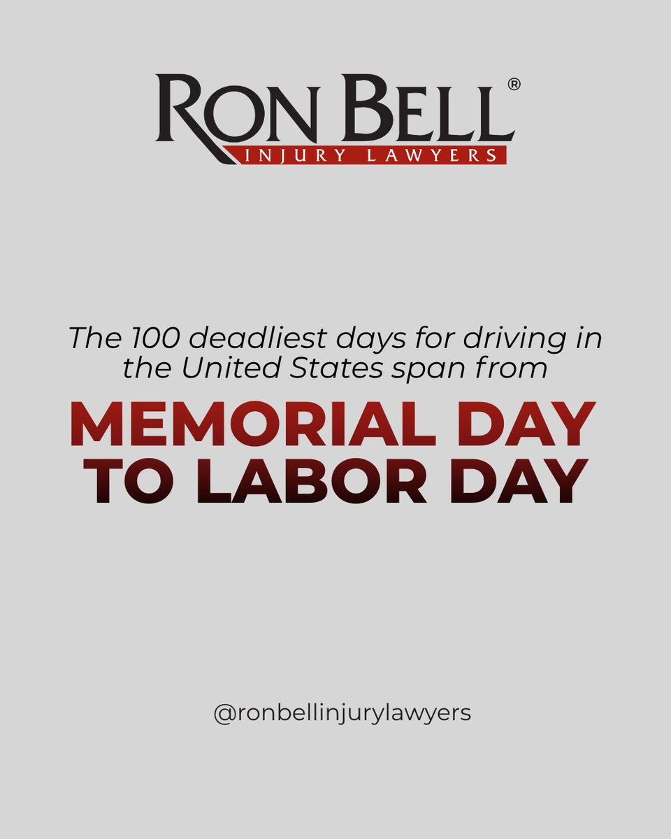 RonBellLawyers's tweet photo. Did you know that there are 100 deadliest days for driving? Click the link below to learn how to stay safe on the road this summer!

https://t.co/zCe4DI0owT   

#ronbellinjurylawyers #ronbell #lawfirm #injurylawyers #NewMexico #AlbuquerqueNM #Albuquerque #dangerousdriving https://t.co/ef9sSwr3B0