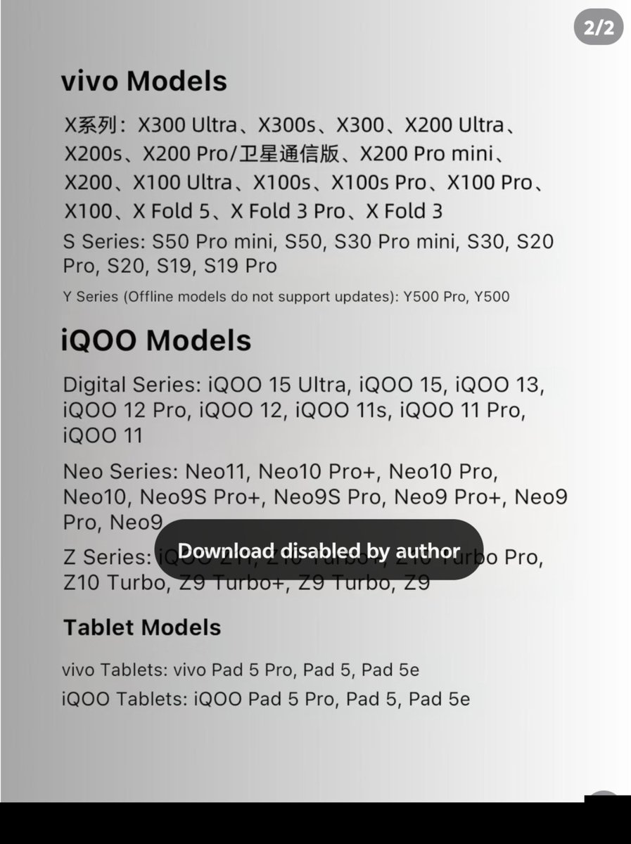BabuBahlerao's tweet photo. OriginOS 7 update list! Check if your phone
is on it o
originos digitalpowerplayer mobilesystem
#vivo #orangesystem #systemupdate https://t.co/Qbif9jnZtd