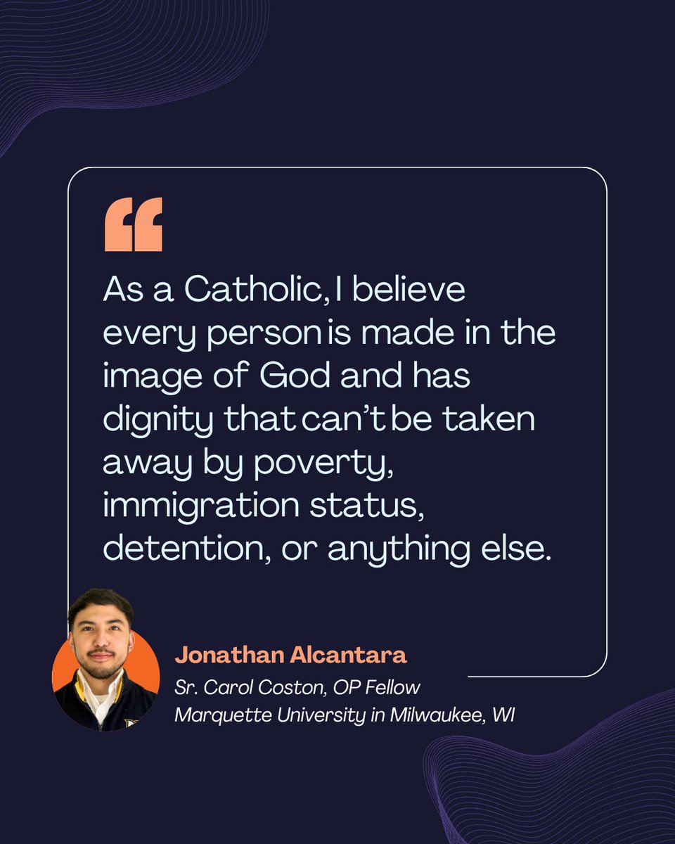 NETWORKLobby's tweet photo. In our latest reflection, “Finding Dignity at the Border,” Jonathan Alcantara, a 2026 Sr. Carol Coston, OP Fellow, shares about faith, dignity, and the current state of our broken immigration system. 
 
🔗Visit the link in our bio to read more. https://t.co/FyV5DCTB31