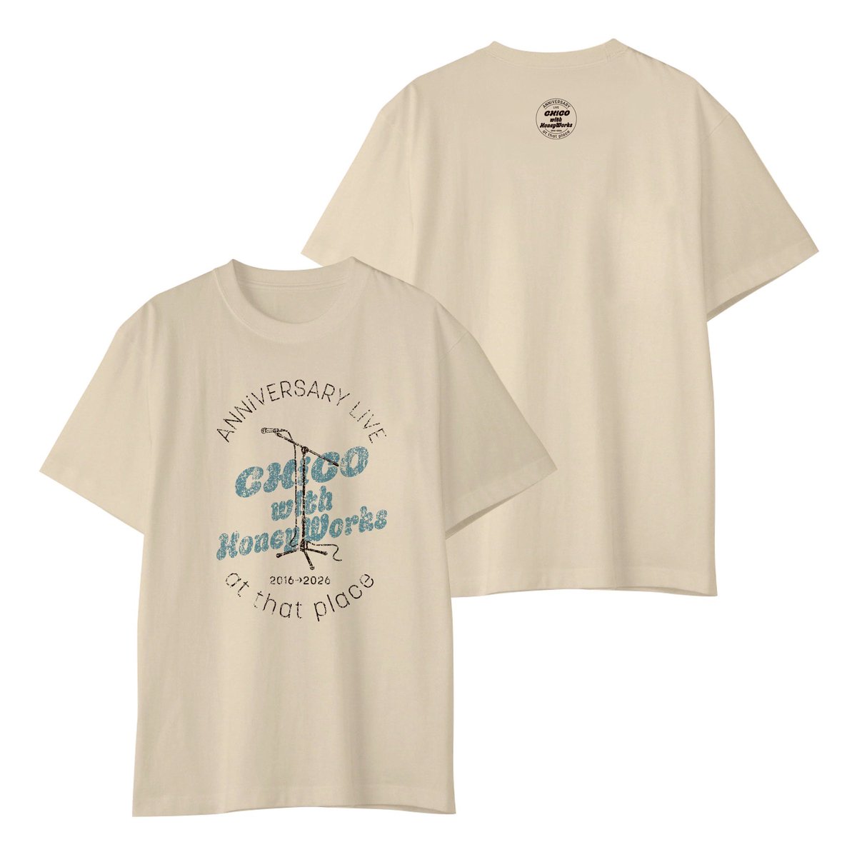 CHiCO_Staff's tweet photo. LAWSON presents
CHiCO with HoneyWorks ANNiVERSARY LiVE 2026
-はじまりの場所で-

開催記念Ｔシャツ・アクリルキーホルダー受注受付中！

過去のチコハニグッズもミュージックレインモールで発売中です！
この機会にぜひチェックしてください✨

ミュージックレインモールはこちら
https://t.co/TjKsAxWfMw